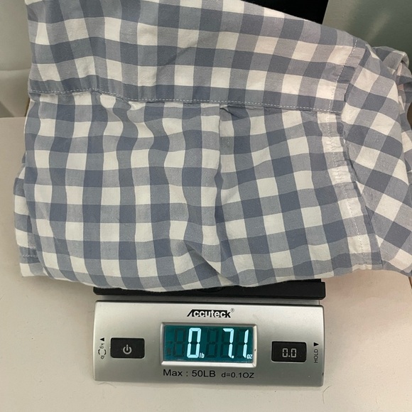 J crew‎ Men's light Blue Checkered Shirt slim fit size medium - Picture 5 of 5